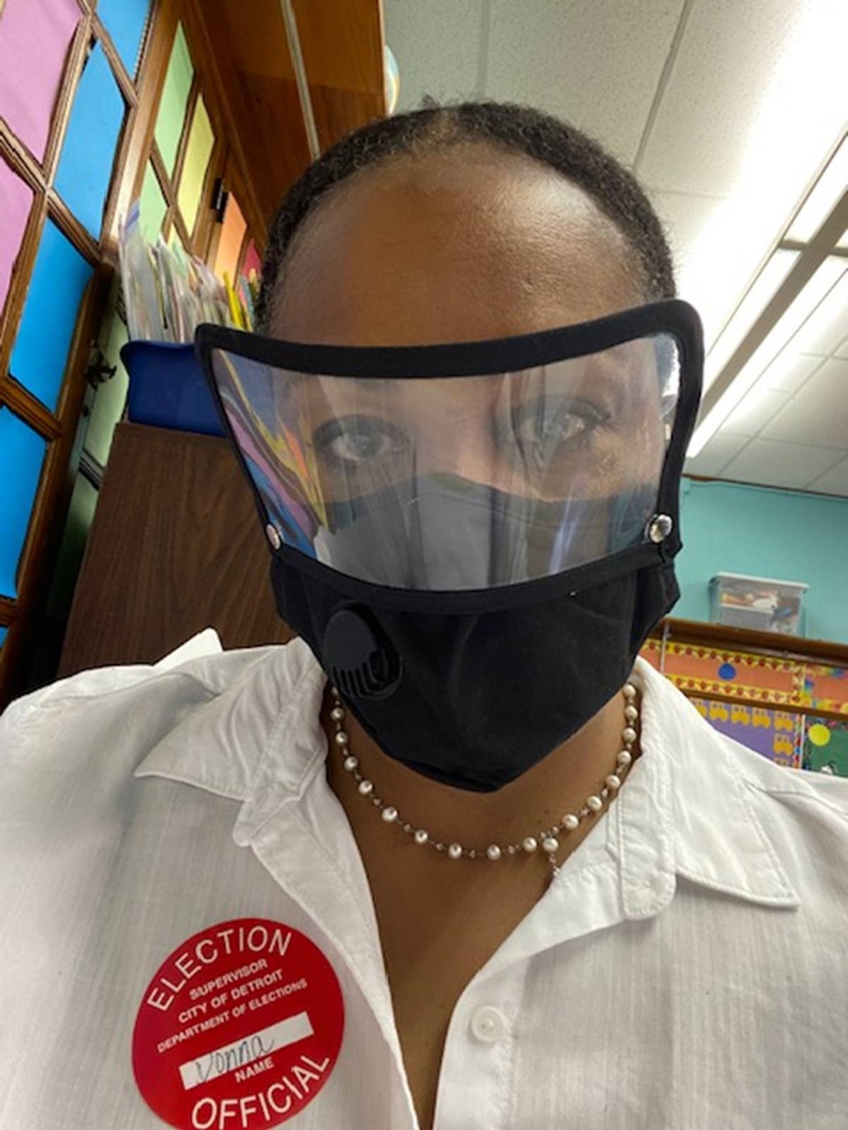 Donna Murray-Brown at the polls