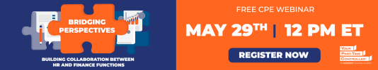 Advertisement for Your Part-Time Controller's free CPE Webinar on May 29th.