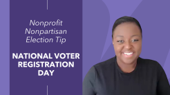 Cover of the National Voter Registration Day video.