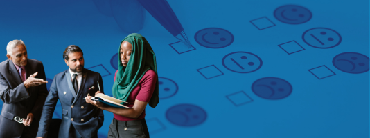 Image of people giving feedback