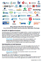Why Nonprofits Must Be Included in a COVID-19 Relief and Economic Stimulus Package