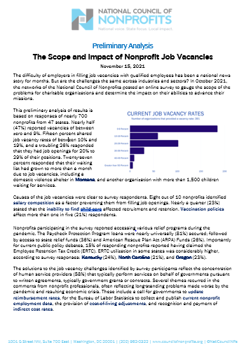 Nonprofit Job Vacancies Report