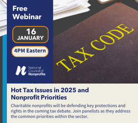 Flyer for the tax webinar on January 16th.